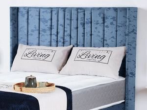 Valencia Lined Wings Upholstered Bed