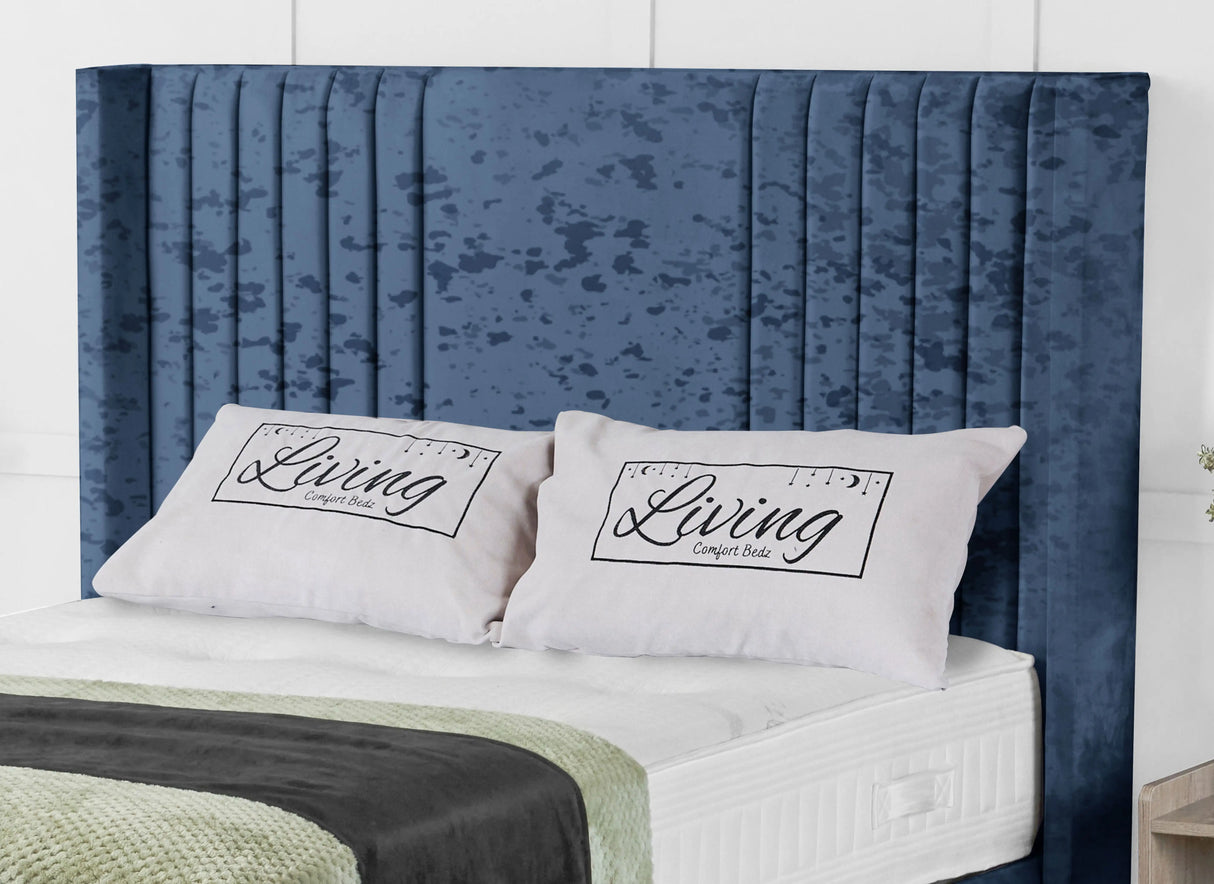 Elise lined winged Upholstered Bed