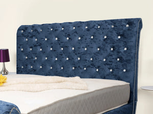 Swan Sleigh Chesterfield Upholstered Bed