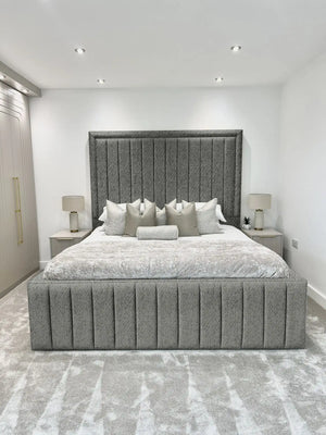 Hampton panel upholstered bed