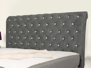 Swan Sleigh Chesterfield Upholstered Bed