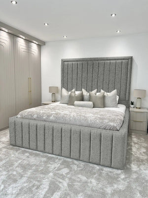 Hampton panel upholstered bed