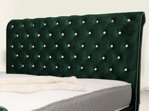 Swan Sleigh Chesterfield Upholstered Bed