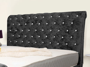Swan Sleigh Chesterfield Upholstered Bed