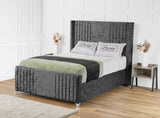 Elise lined winged Upholstered Bed