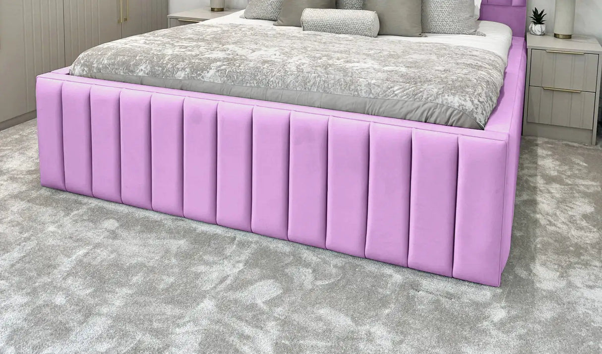 Hampton panel upholstered bed