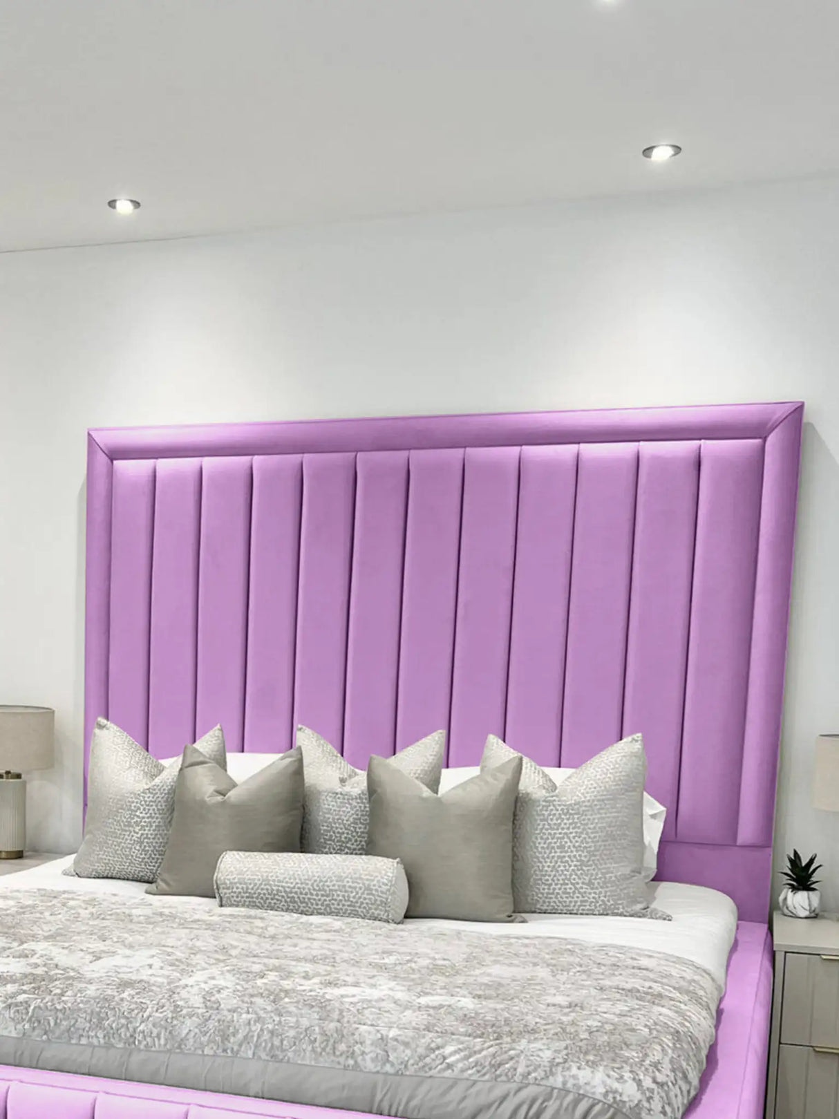 Hampton panel upholstered bed