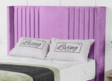 Elise lined winged Upholstered Bed
