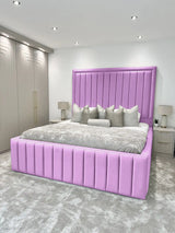 Hampton panel upholstered bed