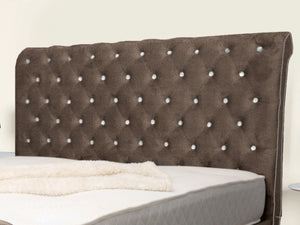 Swan Sleigh Chesterfield Upholstered Bed