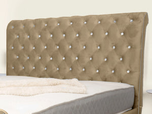 Swan Sleigh Chesterfield Upholstered Bed