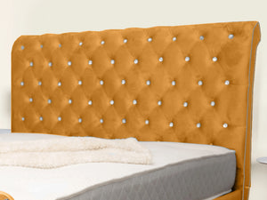 Swan Sleigh Chesterfield Upholstered Bed