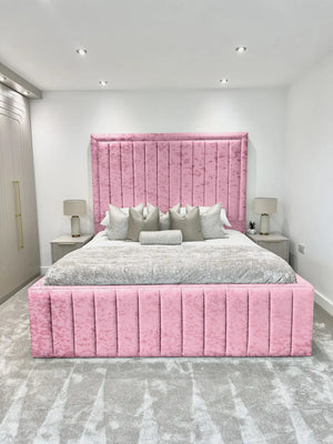Hampton panel upholstered bed