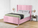 Elise lined winged Upholstered Bed