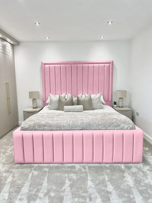 Hampton panel upholstered bed