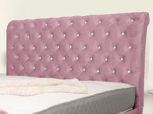 Swan Sleigh Chesterfield Upholstered Bed