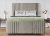 Elise lined winged Upholstered Bed