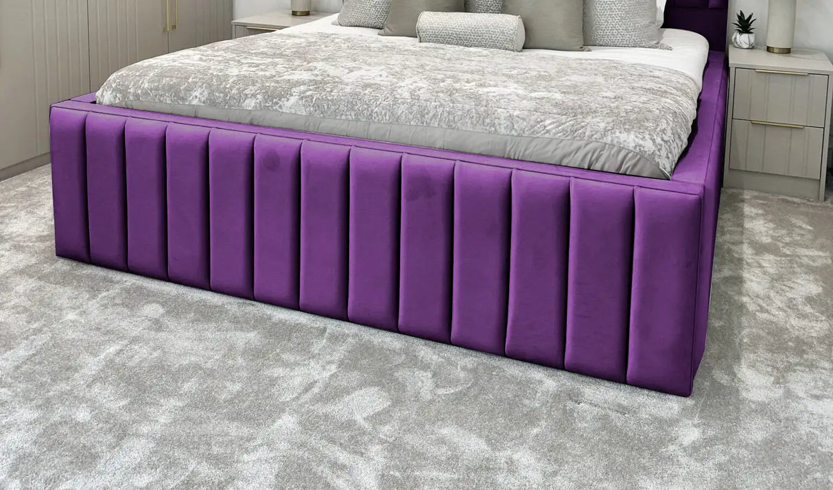 Hampton panel upholstered bed