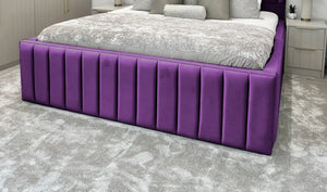 Hampton panel upholstered bed