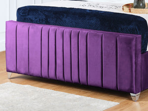 Valencia Lined Wings Upholstered Bed