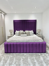 Hampton panel upholstered bed