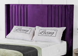 Elise lined winged Upholstered Bed