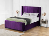 Elise lined winged Upholstered Bed