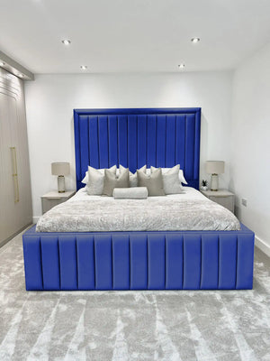 Hampton panel upholstered bed