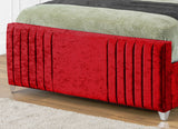 Elise lined winged Upholstered Bed