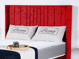 Valencia Lined Wings Upholstered Bed