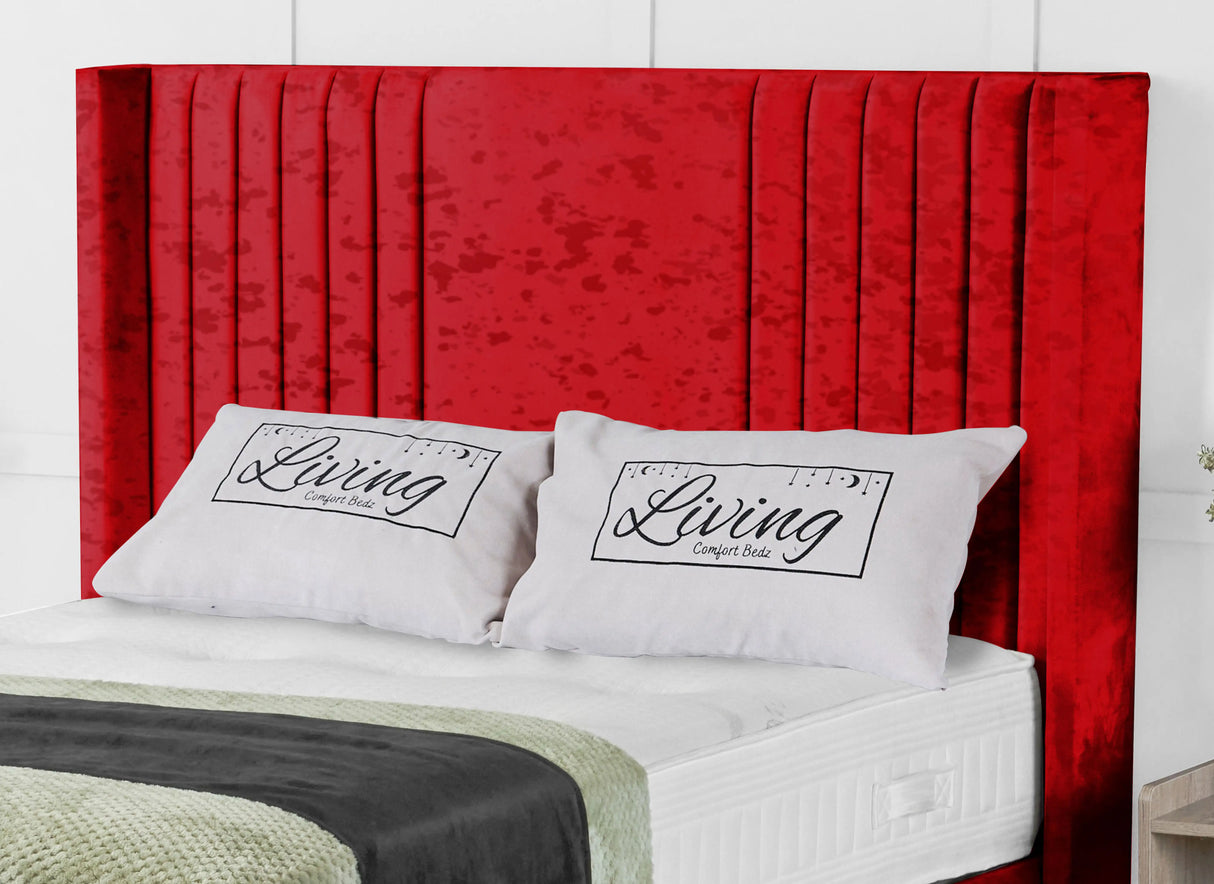 Elise lined winged Upholstered Bed