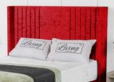 Elise lined winged Upholstered Bed