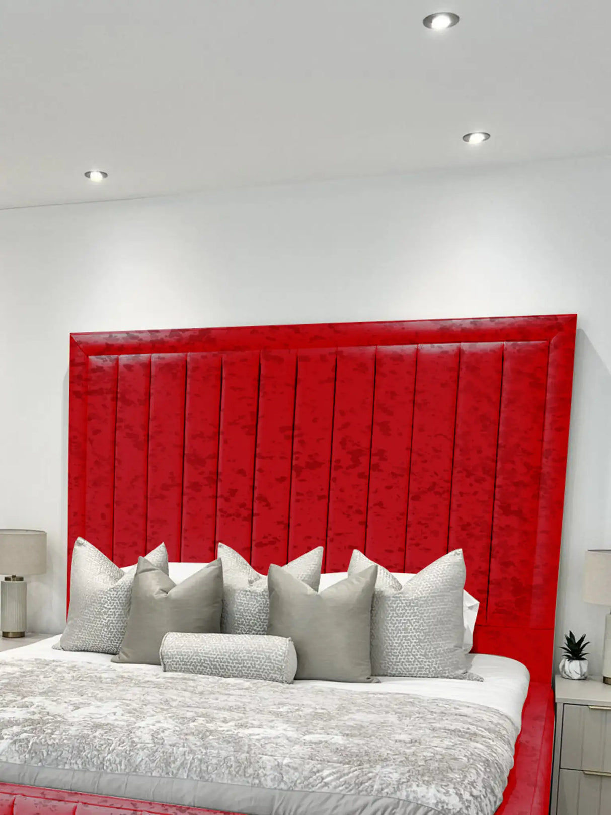 Hampton panel upholstered bed