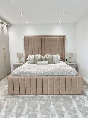 Hampton panel upholstered bed