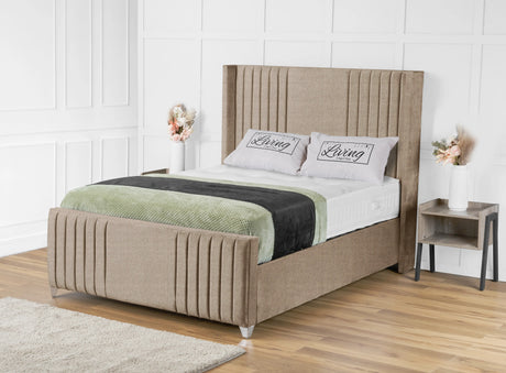 Elise lined winged Upholstered Bed