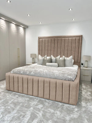 Hampton panel upholstered bed