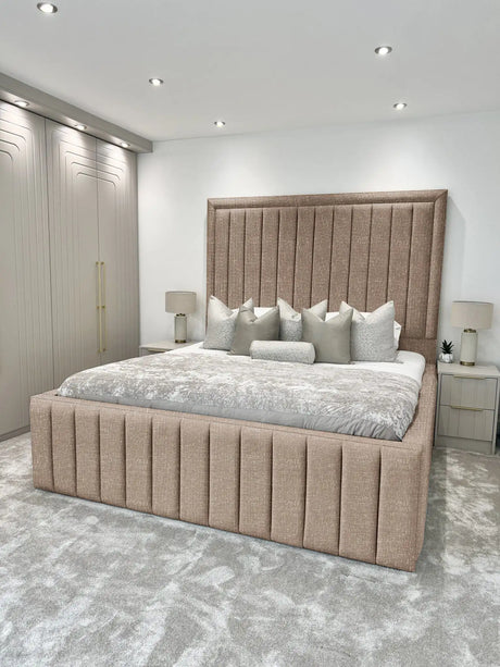 Hampton panel upholstered bed