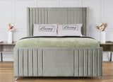 Elise lined winged Upholstered Bed