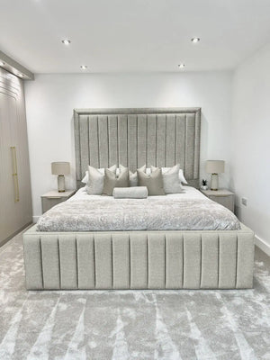 Hampton panel upholstered bed