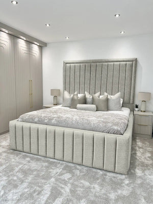 Hampton panel upholstered bed