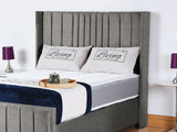 Valencia Lined Wings Upholstered Bed