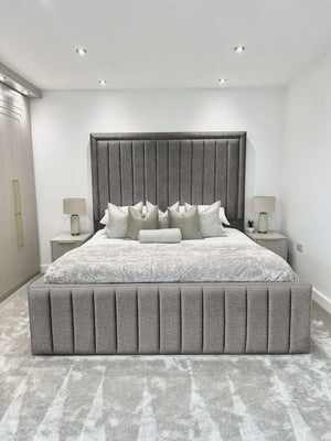 Hampton panel upholstered bed