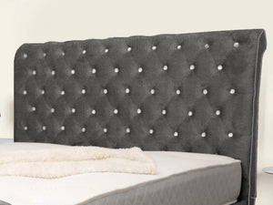 Swan Sleigh Chesterfield Upholstered Bed