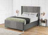 Elise lined winged Upholstered Bed