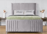 Elise lined winged Upholstered Bed