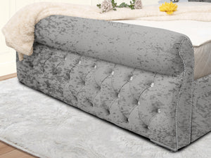 Swan Sleigh Chesterfield Upholstered Bed