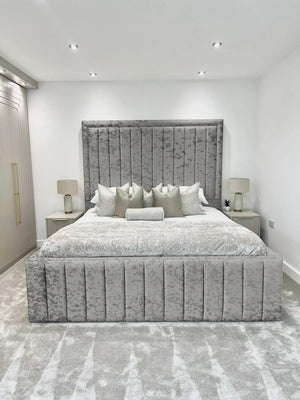 Hampton panel upholstered bed
