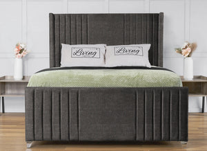 Elise lined winged Upholstered Bed