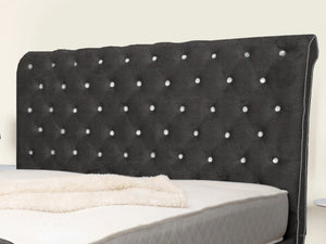 Swan Sleigh Chesterfield Upholstered Bed