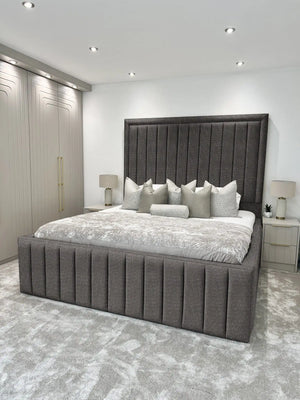 Hampton panel upholstered bed